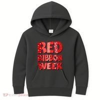Red Ribbon Weekend Substance Abuse Awareness Kids Hoodie thumb 0