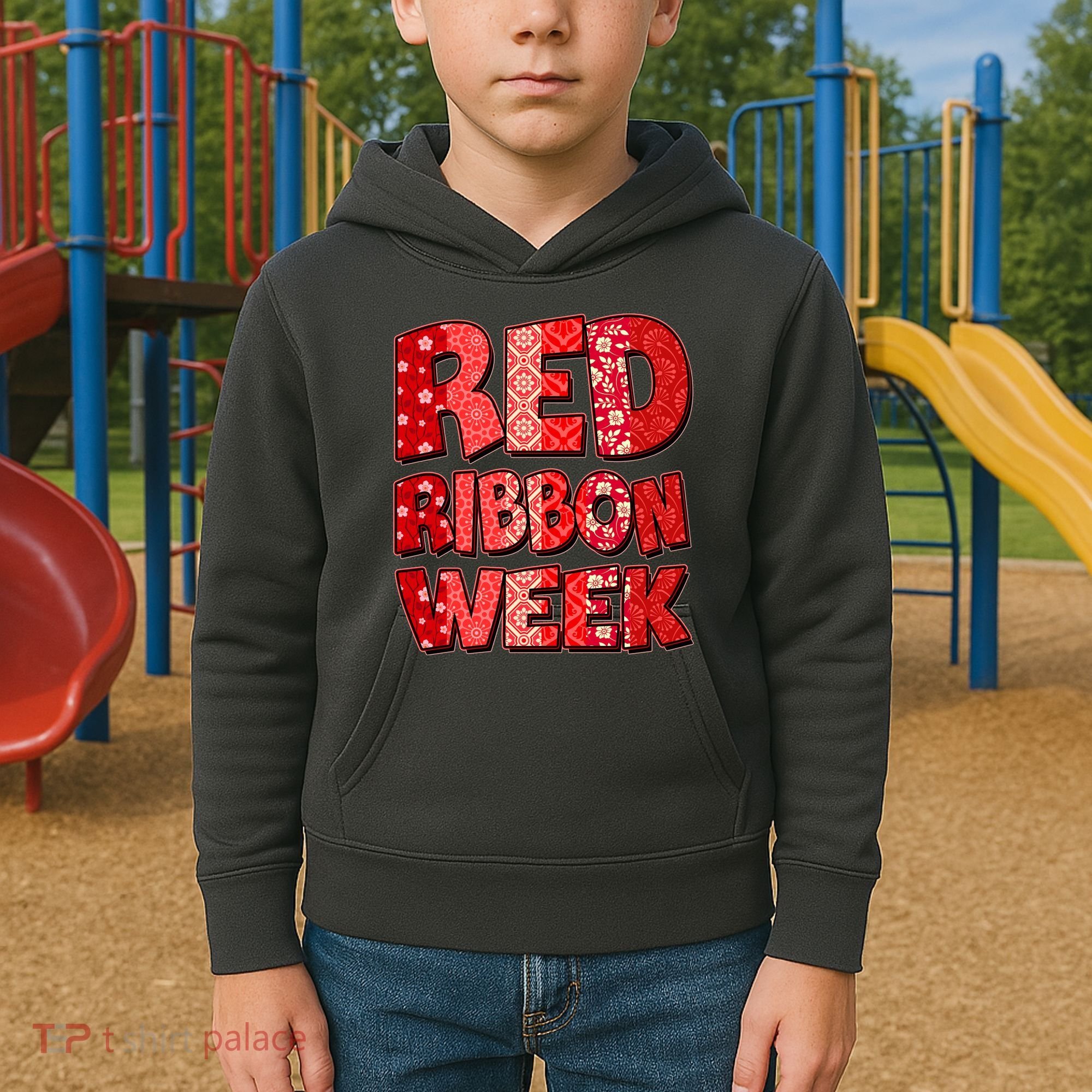 Red Ribbon Weekend Substance Abuse Awareness Kids Hoodie
