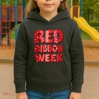 Red Ribbon Weekend Substance Abuse Awareness Kids Hoodie thumb 3