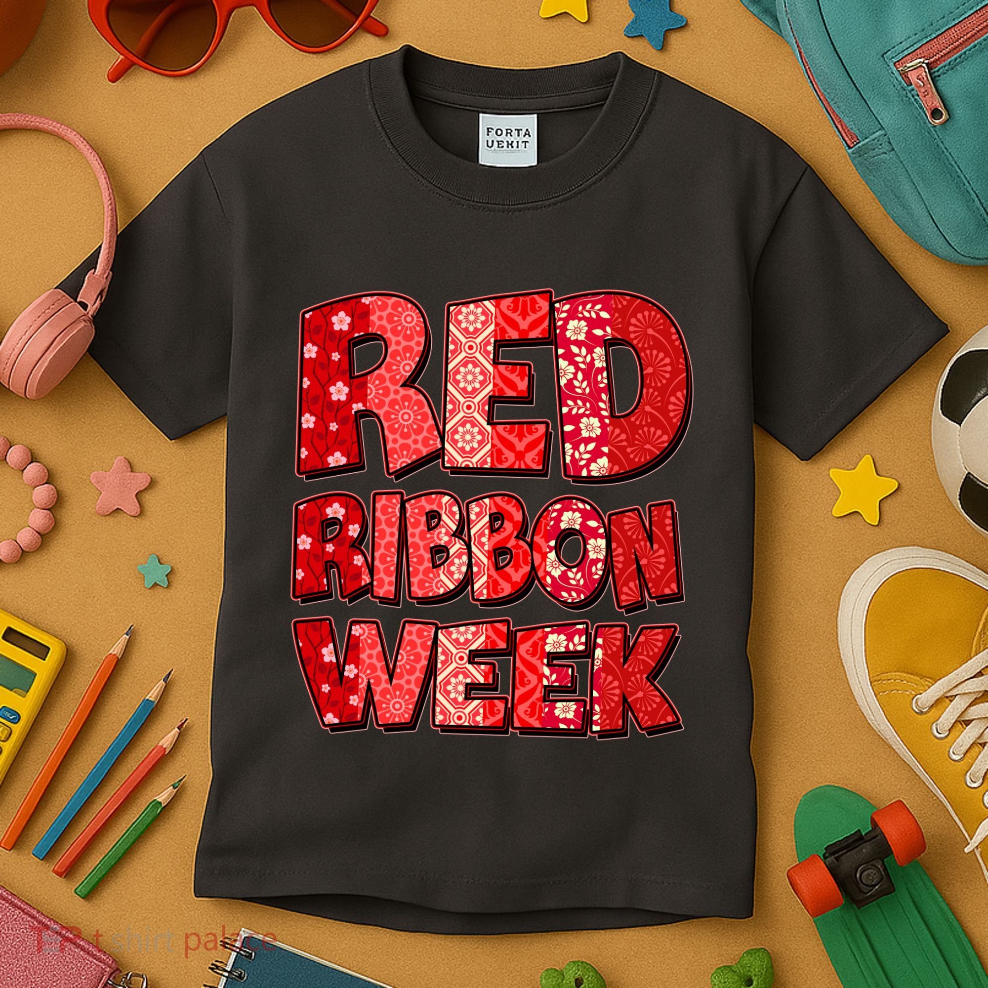 Red Ribbon Weekend Substance Abuse Awareness Kids T-Shirt
