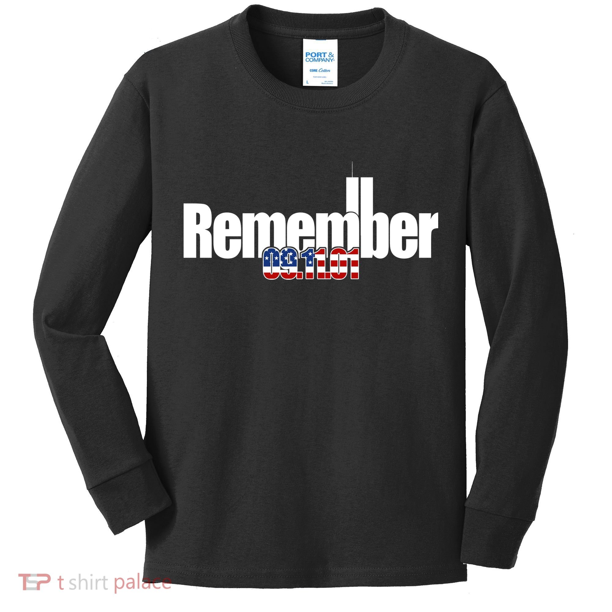 Remember September 11th 09.11.01 Kids Long Sleeve Shirt