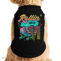 Roller Skate 11th Birthday Party Rolling into 11 Retro  Doggie Tank thumb 0