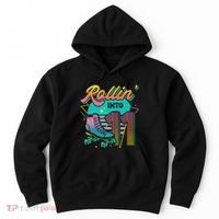Roller Skate 11th Birthday Party Rolling into 11 Retro  Hoodie thumb 0