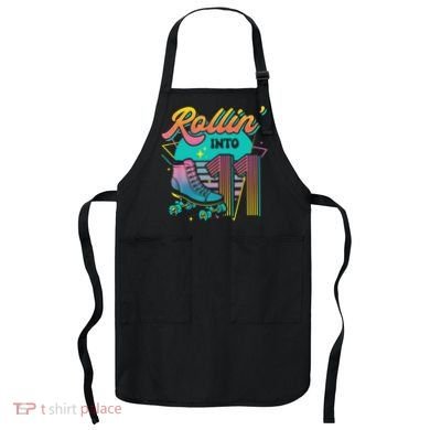 Roller Skate 11th Birthday Party Rolling into 11 Retro  Apron