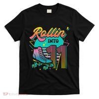 Roller Skate 11th Birthday Party Rolling into 11 Retro  T-Shirt thumb 0