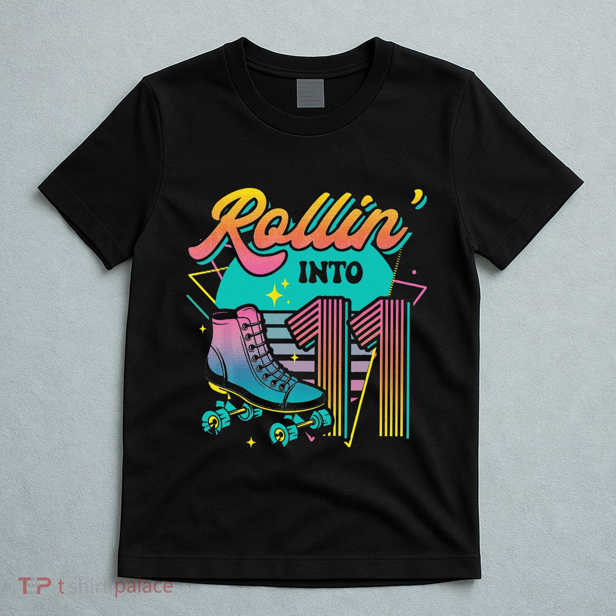 Roller Skate 11th Birthday Party Rolling into 11 Retro  T-Shirt