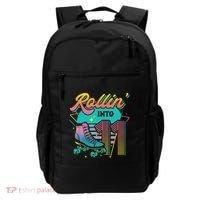 Roller Skate 11th Birthday Party Rolling into 11 Retro  Backpack thumb 0