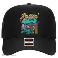Roller Skate 11th Birthday Party Rolling into 11 Retro  Hat thumb 0