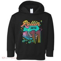 Roller Skate 11th Birthday Party Rolling into 11 Retro  Toddler Hoodie thumb 0