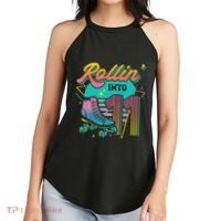 Roller Skate 11th Birthday Party Rolling into 11 Retro  Women's Perfect Tri Rocker Tank thumb 2