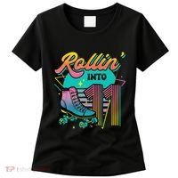 Roller Skate 11th Birthday Party Rolling into 11 Retro  Women's T-Shirt thumb 0