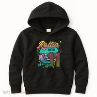 Roller Skate 11th Birthday Party Rolling into 11 Retro  Kids Hoodie thumb 0