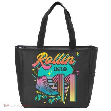 Roller Skate 11th Birthday Party Rolling into 11 Retro  Tote Bag