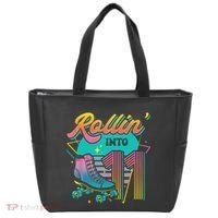 Roller Skate 11th Birthday Party Rolling into 11 Retro  Tote Bag thumb 0