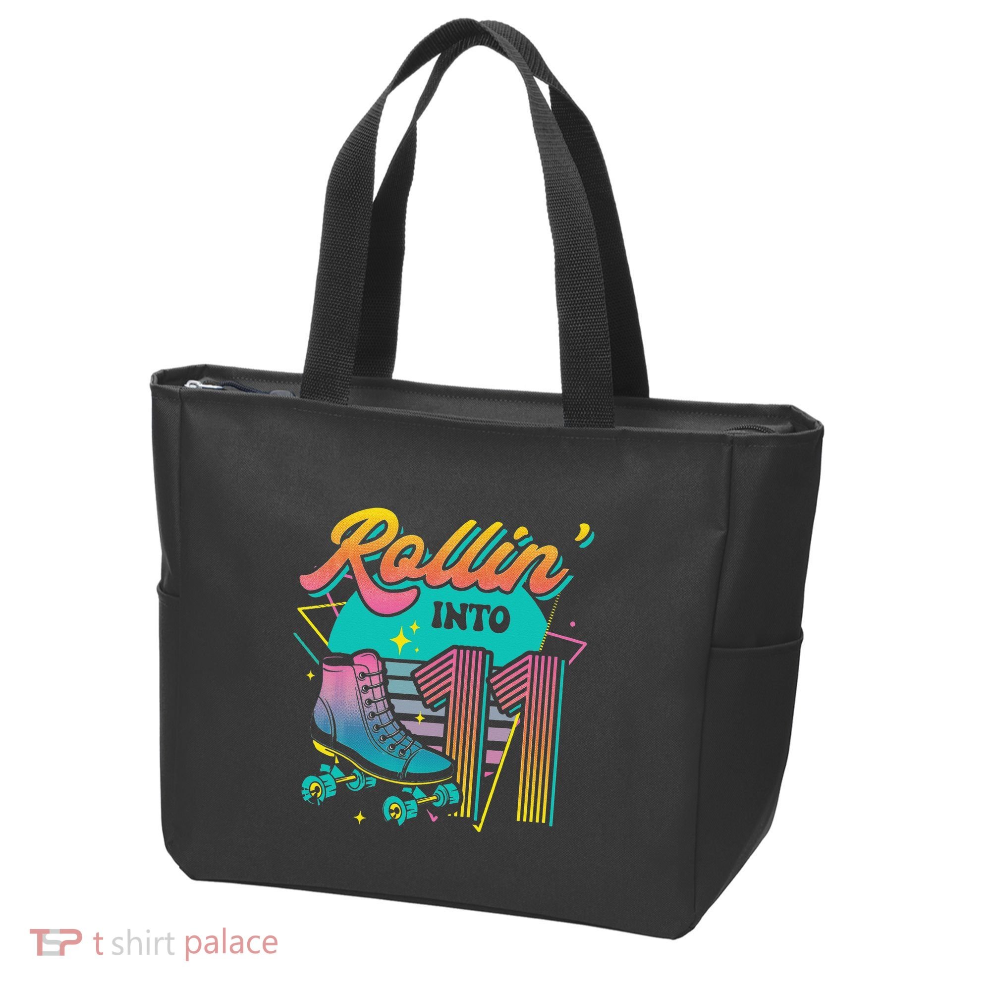 Roller Skate 11th Birthday Party Rolling into 11 Retro  Tote Bag