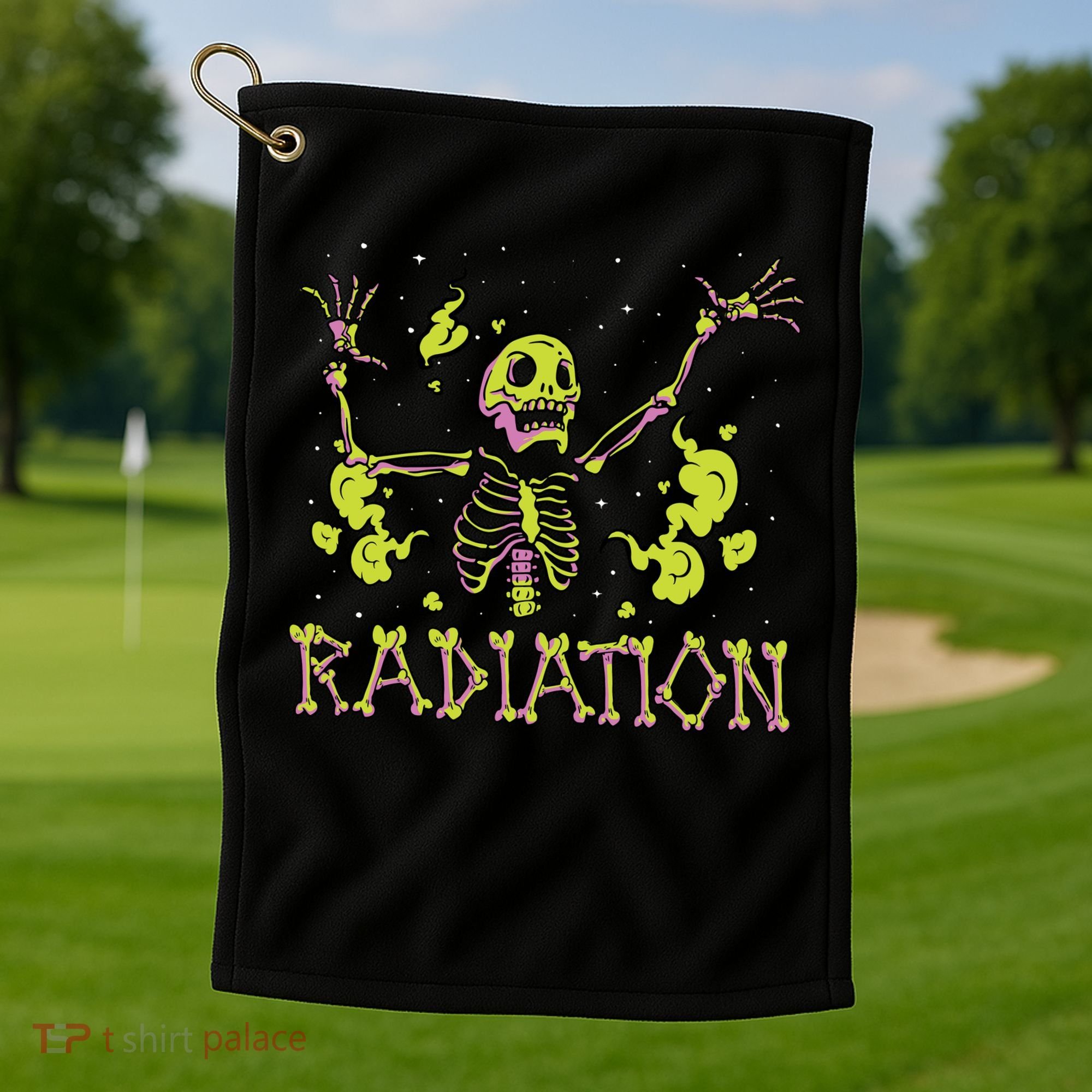 Radiation Skeleton Golf Towel