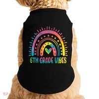 Rainbow Sixth 6Th Grade Vibes Back To School Tie Dye Gift Doggie Tank thumb 0