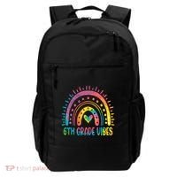 Rainbow Sixth 6Th Grade Vibes Back To School Tie Dye Gift Backpack thumb 0