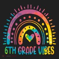 Rainbow Sixth 6Th Grade Vibes Back To School Tie Dye Gift Beanie thumb 2
