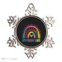 Rainbow Sixth 6Th Grade Vibes Back To School Tie Dye Gift Ornament thumb 0