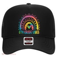 Rainbow Sixth 6Th Grade Vibes Back To School Tie Dye Gift Hat thumb 0
