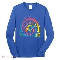Rainbow Sixth 6Th Grade Vibes Back To School Tie Dye Gift Long Sleeve Shirt thumb 0