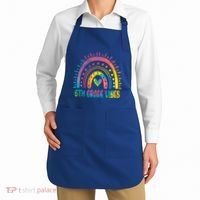 Rainbow Sixth 6Th Grade Vibes Back To School Tie Dye Gift Apron thumb 2