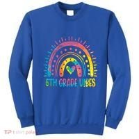Rainbow Sixth 6Th Grade Vibes Back To School Tie Dye Gift Sweatshirt thumb 0