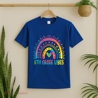 Rainbow Sixth 6Th Grade Vibes Back To School Tie Dye Gift T-Shirt thumb 2
