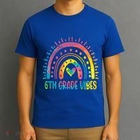 Rainbow Sixth 6Th Grade Vibes Back To School Tie Dye Gift T-Shirt thumb 3