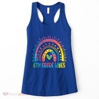 Rainbow Sixth 6Th Grade Vibes Back To School Tie Dye Gift Women's Tank Top thumb 0