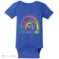 Rainbow Sixth 6Th Grade Vibes Back To School Tie Dye Gift Baby Bodysuit thumb 0