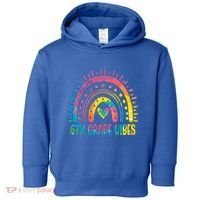 Rainbow Sixth 6Th Grade Vibes Back To School Tie Dye Gift Toddler Hoodie thumb 0