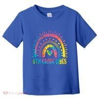 Rainbow Sixth 6Th Grade Vibes Back To School Tie Dye Gift Toddler T-Shirt thumb 0