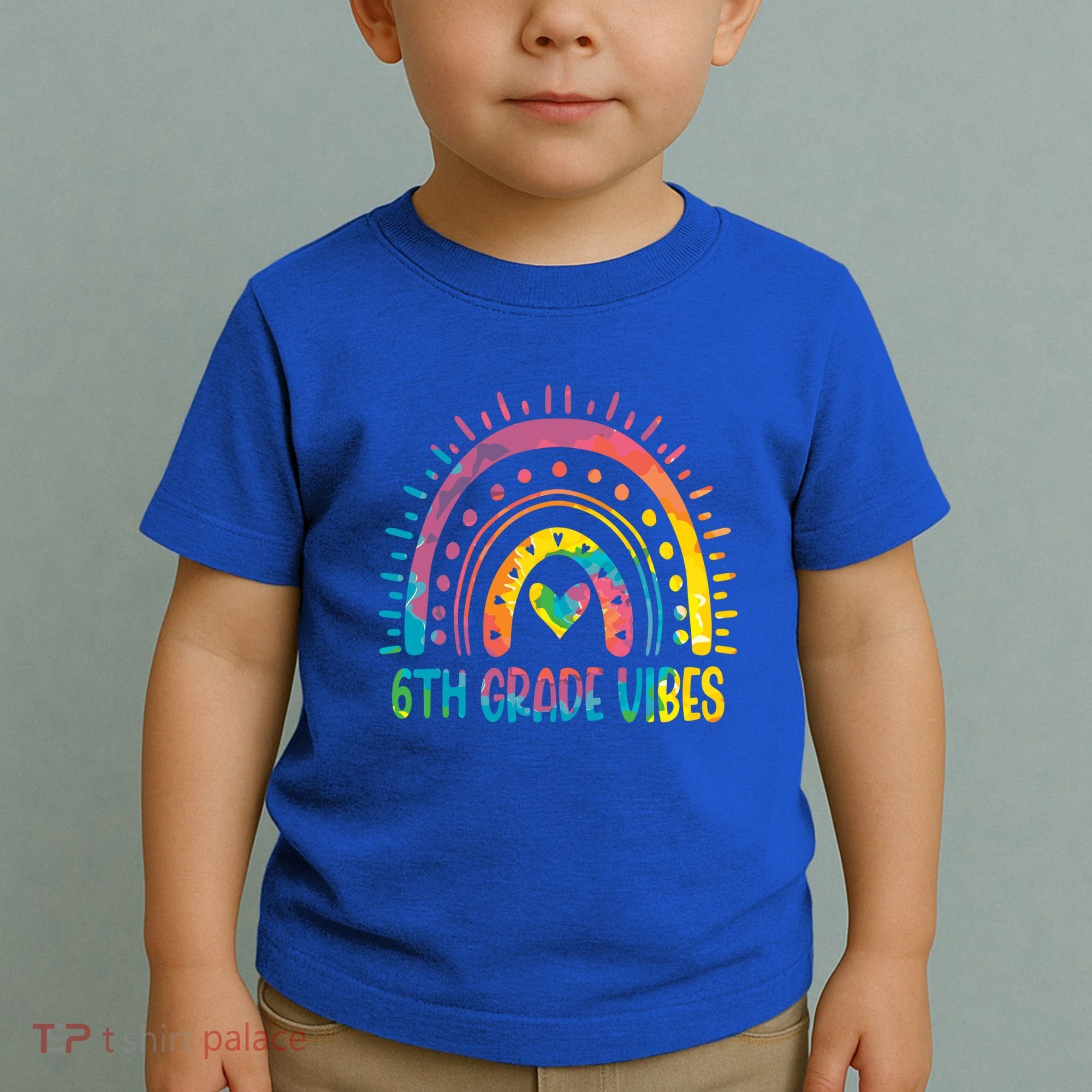 Rainbow Sixth 6Th Grade Vibes Back To School Tie Dye Gift Toddler T-Shirt