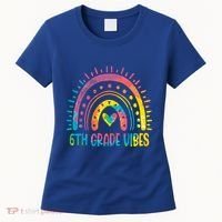 Rainbow Sixth 6Th Grade Vibes Back To School Tie Dye Gift Women's T-Shirt thumb 0