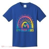Rainbow Sixth 6Th Grade Vibes Back To School Tie Dye Gift Kids T-Shirt thumb 0