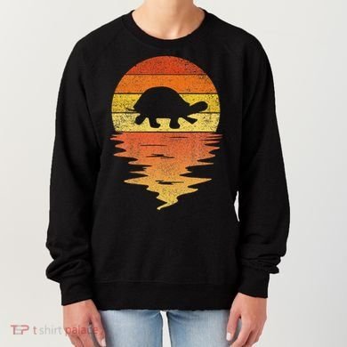 Retro Sunset 70s Vintage Turtle Women's Sweatshirt