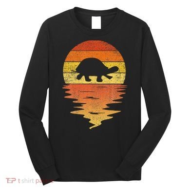 Retro Sunset 70s Vintage Turtle Long Sleeve Shirt