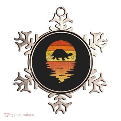Retro Sunset 70s Vintage Turtle Ornament