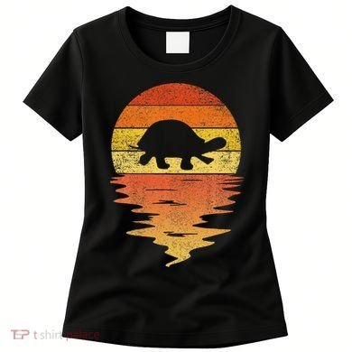 Retro Sunset 70s Vintage Turtle Women's T-Shirt
