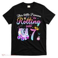 Roller Skate 7th Birthday Shirt 7 Year Old Girl Party Outfit T-Shirt thumb 0