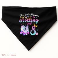 Roller Skate 8th Birthday 8 Year Old Girl Party Outfit USA-Made Doggie Bandana thumb 0