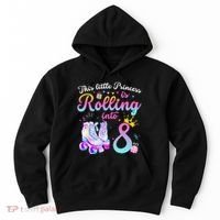 Roller Skate 8th Birthday 8 Year Old Girl Party Outfit Hoodie thumb 0
