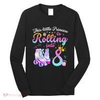 Roller Skate 8th Birthday 8 Year Old Girl Party Outfit Long Sleeve Shirt thumb 0