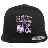 Roller Skate 8th Birthday 8 Year Old Girl Party Outfit Flat Bill Trucker Hat thumb 0