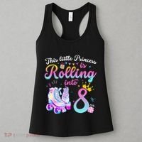 Roller Skate 8th Birthday 8 Year Old Girl Party Outfit Women's Tank Top thumb 3
