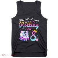Roller Skate 8th Birthday 8 Year Old Girl Party Outfit Tank Top thumb 0
