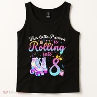 Roller Skate 8th Birthday 8 Year Old Girl Party Outfit Tank Top thumb 2