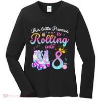 Roller Skate 8th Birthday 8 Year Old Girl Party Outfit Women's Long Sleeve Shirt thumb 0